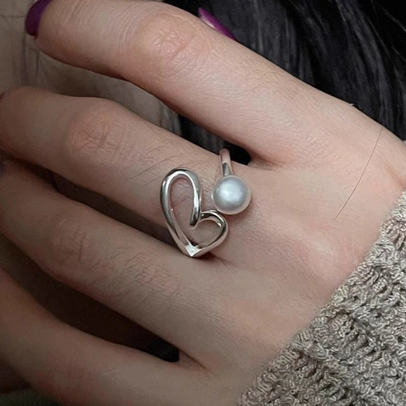 VENTFILLE 925 Sterling Silve Flower Ring for Women Gift Hollow Out Design Retro Hip Hop Versatile Jewelry Party Gift - 30HLZY