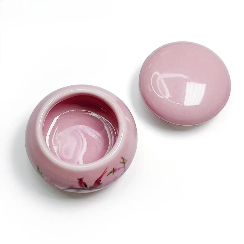 1Pc Ceramics Nail Cup with Lid Acrylic Liquid Powder Ceramic Cup Nail Art Acrylic Liquid Powder Porcelain Dappen Dish Contain
