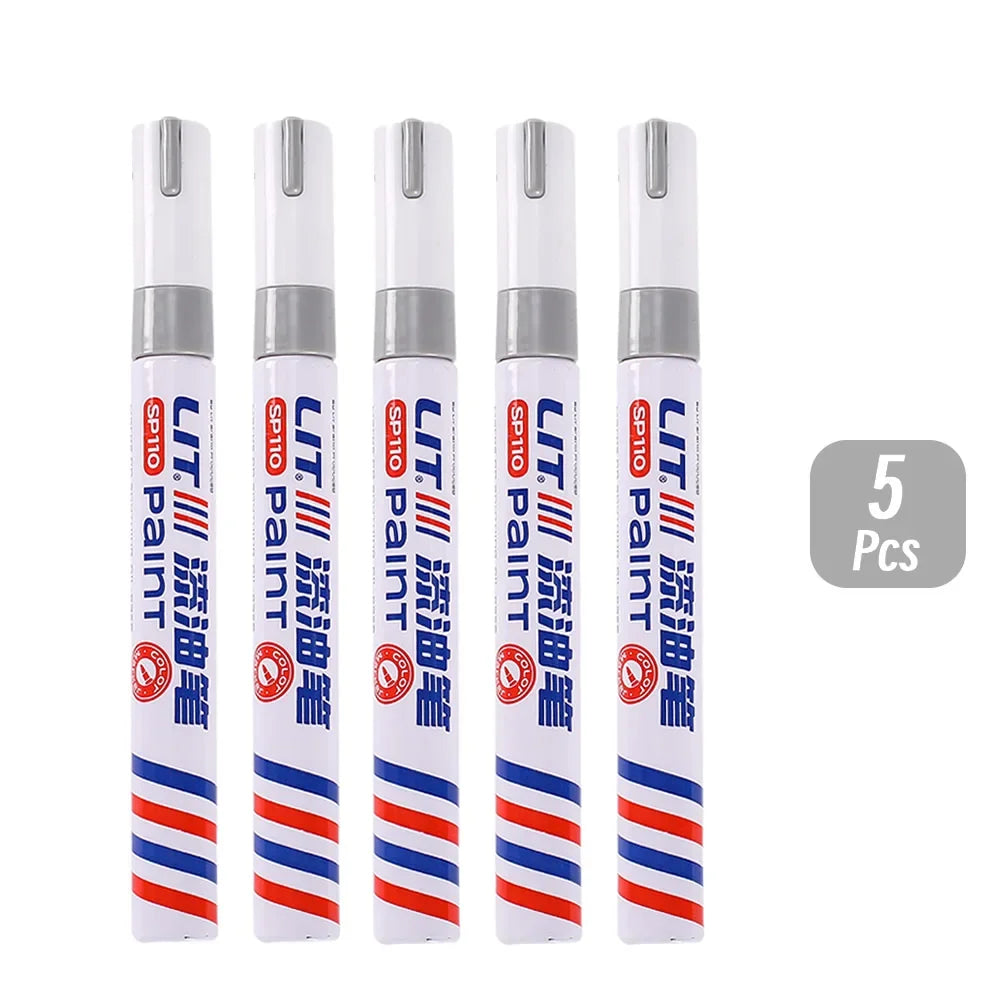 3mm 10p Colorful 8 Colors Permanent Paint Marker Waterproof White Markers tire tread rubber fabric Paint metal Paint Marker P