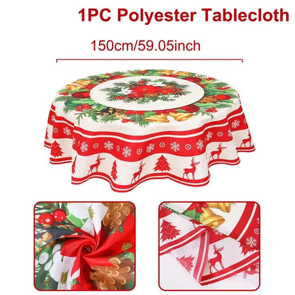 Disposable Christmas Tablecloth Merry Christmas Decors for Home 2024 Table Cover Xmas Ornament Navidad Natal New Year Gift 20