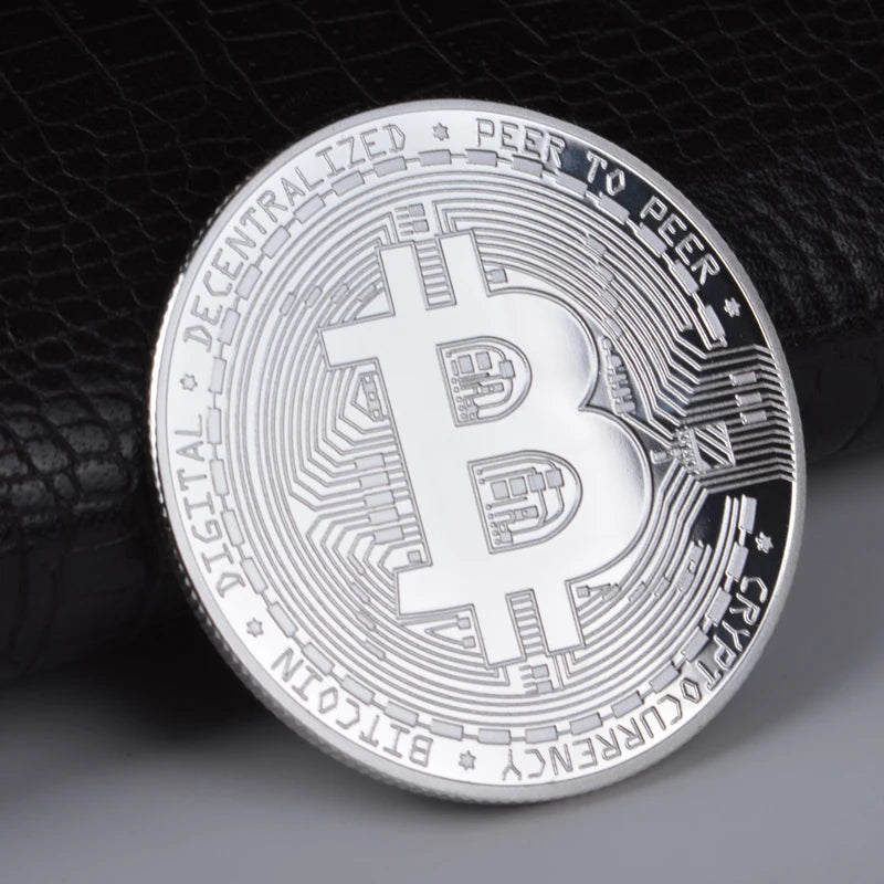 Gold Plated Bitcoin Coin Collectible Art Collection Gift Physical Commemorative Casascius crypto coin Metal Antique Imitation