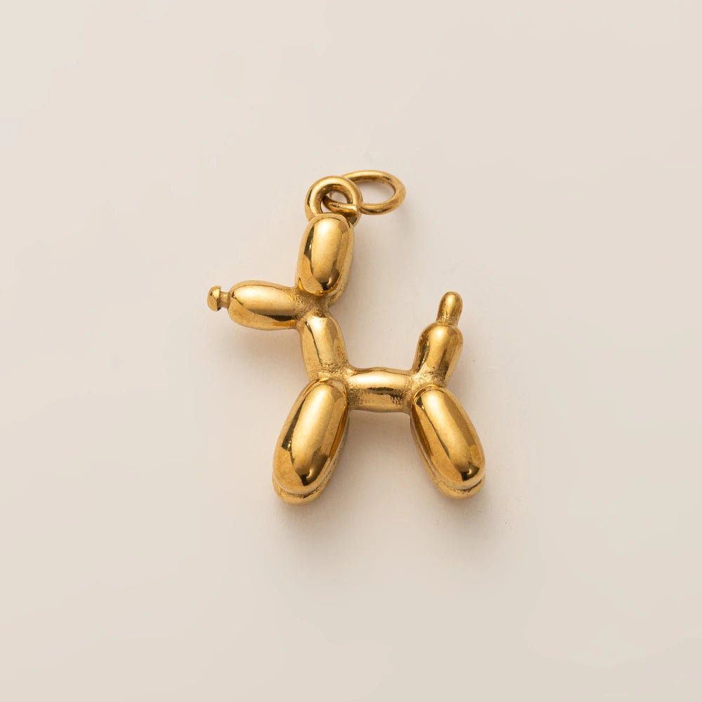 Animal Series Pendant Stainless Steel DIY Small Pendant Vacuum Plated 18K Gold Color Preserving Accessory in Furnace - Bubble