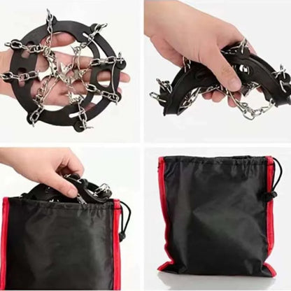 Winter Outdoor Hiking Climbing Snow Spikes Crampons Cleats Chain Claws Grips Boots Cover Ice Gripper Spike for Shoes Anti Sli
