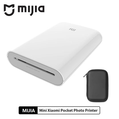 MIJIA AR Printer 300dpi Portable Photo Mini Pocket With DIY Share Picture Printer，case or Photo Paper，Work With Mihome APP