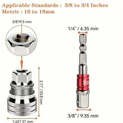 1pc Universal Adjustable Magic Socket Wrench,10~19mm,Multifunctional Ratchet Wrench Head Spanner Sleeve,Repair Tools Accessor