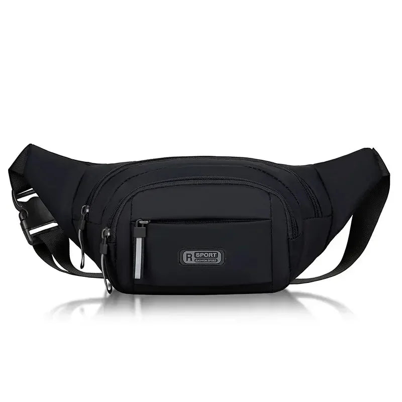 Men Canvas Fit Waistpack Mobile Fanny Waist Packs Men's Sports Outdoor Leisure Running Anti Theft Ultra Thin Invisible Waist 