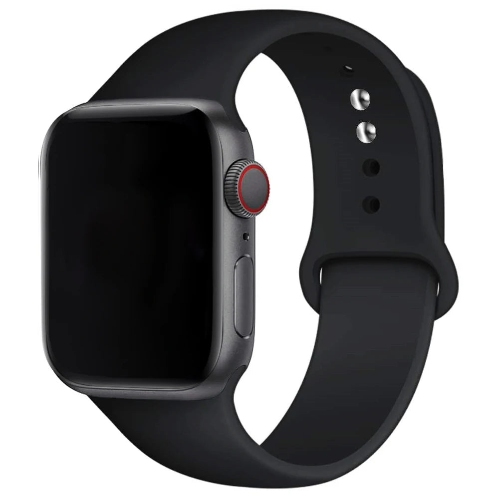 Silicone Band For Apple Watch straps 49mm 40mm 44 mm 45mm 46mm 42mm 41mm 38mm sports bracelet iWatch series 10 9 8 3 SE ultra