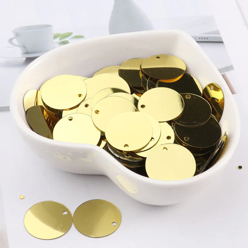 10g/Pack Round Sequin 6mm 8mm 10mm 15mm 20mm 30mm Sewing Sequins For Craft, Jewelry Accessories, Wedding Dress Craft 28 Color