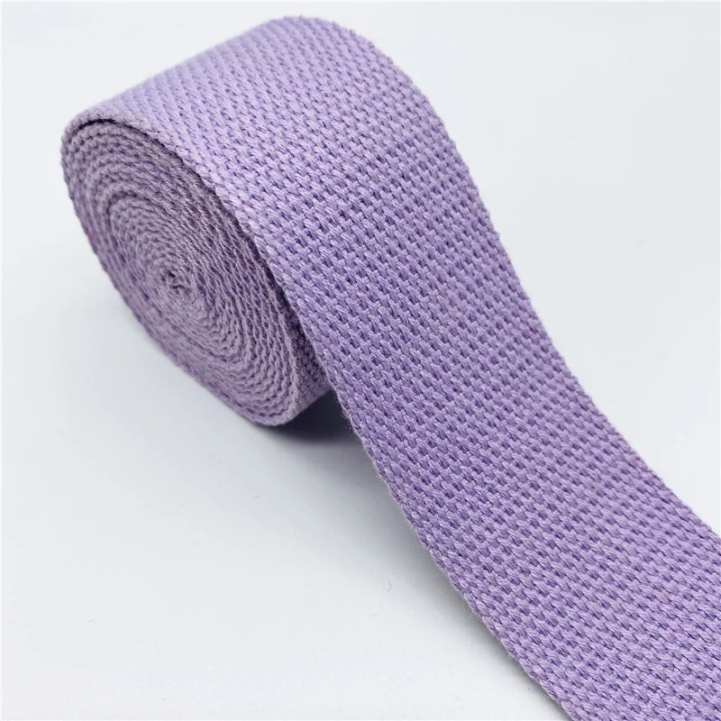 25mm 30mm 38mm 2yards Cotton Webbing Strap Canvas Cotton Ribbon For Knapsack Strapping Bags Crafts DIY Belt Bag Dog Accessori