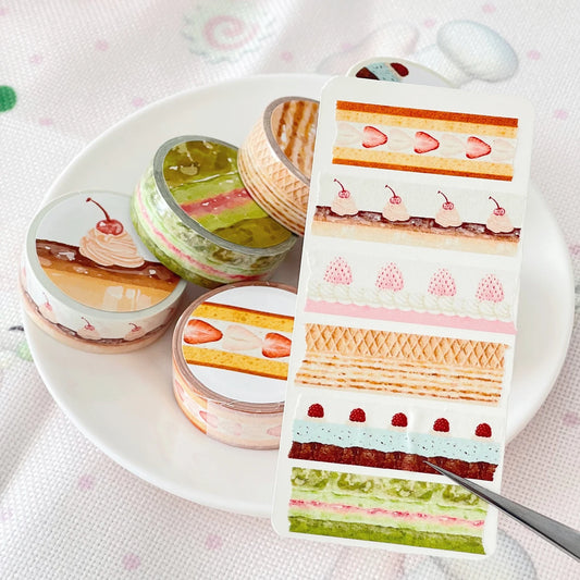 Kawaii Deco Masking Tapes Fruit Cake Washi Tape for Dessert Scrapbooking For Arts Diy Crafts Album Journal Planner