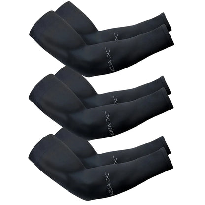 3Pairs Fashion Sun Ice Silk Sleeves Unisex Summer Sun Protection Arm Sleeves Suitable for Outdoor Riding, Driving, Fishing - 
