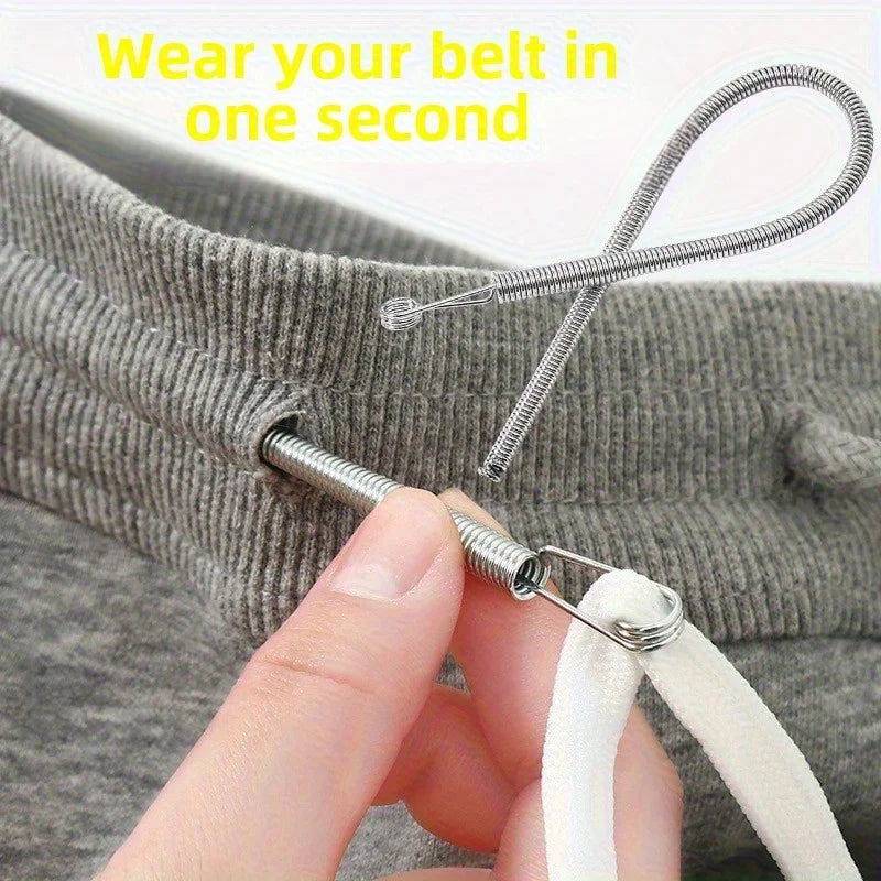 Bendable Spring Drawstring Threader Clip Pants Hoodies Elastic Band Lace Cord Flexible Drawstring Thread DIY Sewing Accessori
