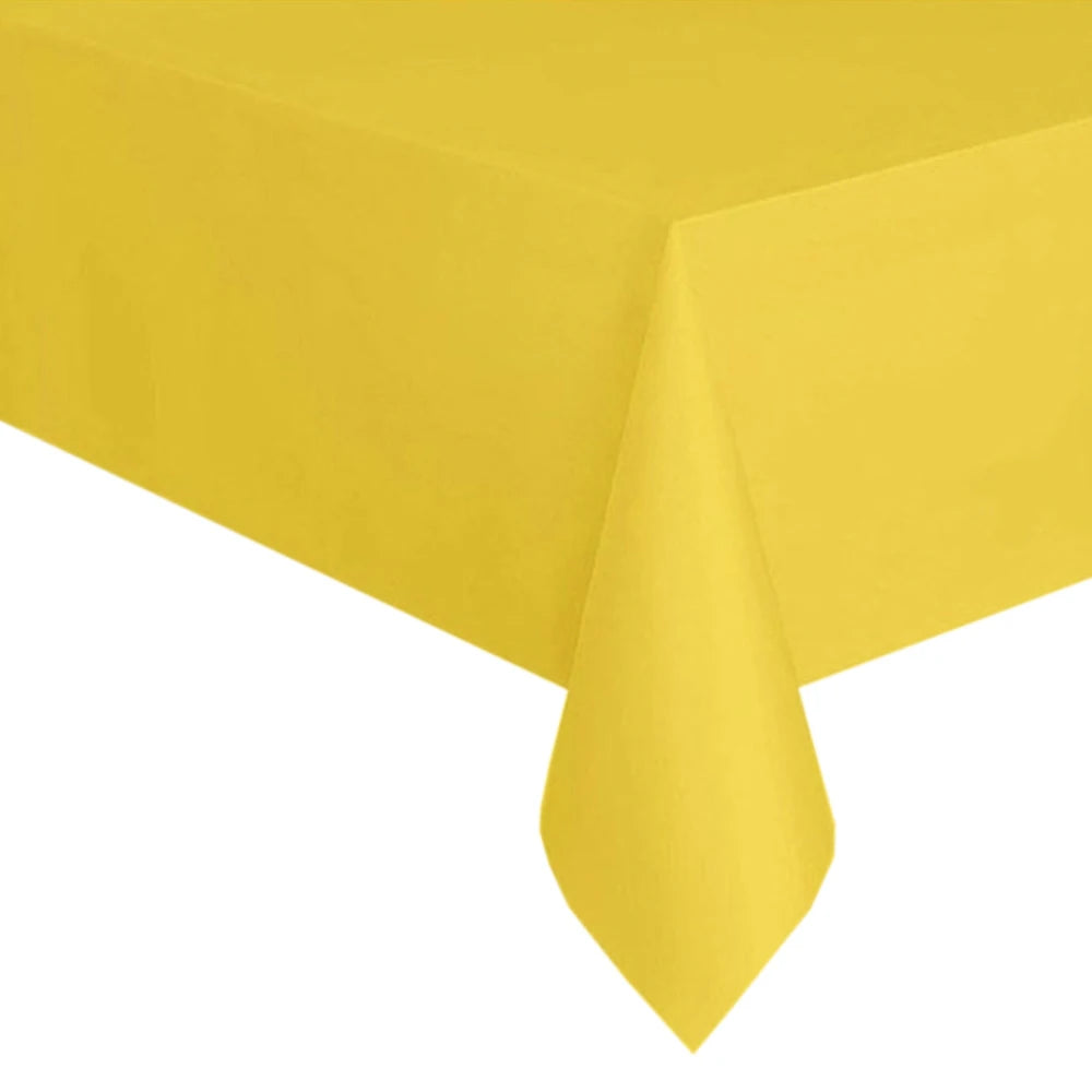 Disposable Tablecloth White Black Pink Gold Table Cover Plastic Birthday Wedding Table Cloth Party Dining Table Decoration Fa