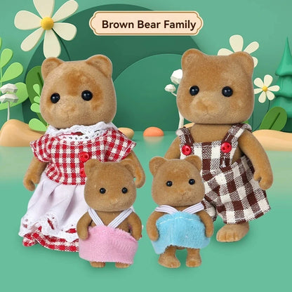 Forest Animal Family 1_12 Dollhouse Accessories Mini_yythk - White Bear Family