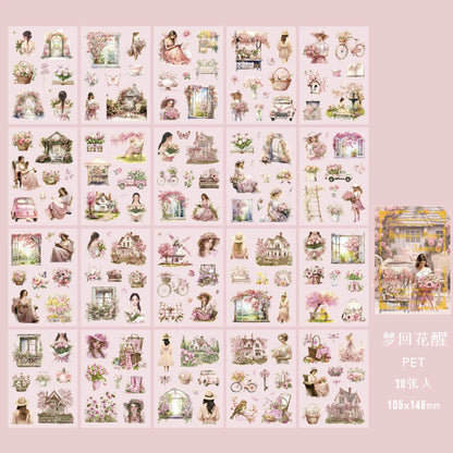 Stickers Book Landscape Decorative Decal Film Impression Seal For DIY Diary Planner Scrapbook Album School Supplies Stationer
