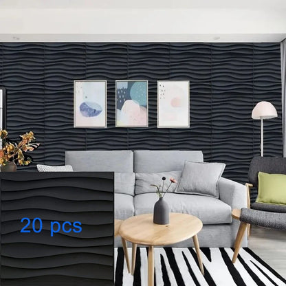 12pcs/20pcs 3D textured wall panels for indoor wall decoration,suitable for living room hall bedroom hotel office,30cmx30cm -