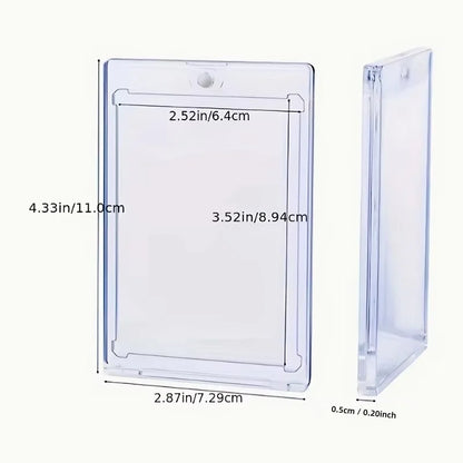 10 Pieces of 35Pt Clear Magnetic Card Storage Boxes, Hard Plastic Storage Boxes, Uv-Resistant Acrylic Magnetic Card Holders, 