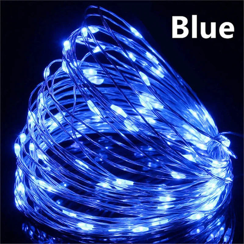 USB Led Fairy Lights Copper Wire String 20M 200LED Holiday Outdoor Lamp Garland For Christmas Tree Wedding Party Decoration -