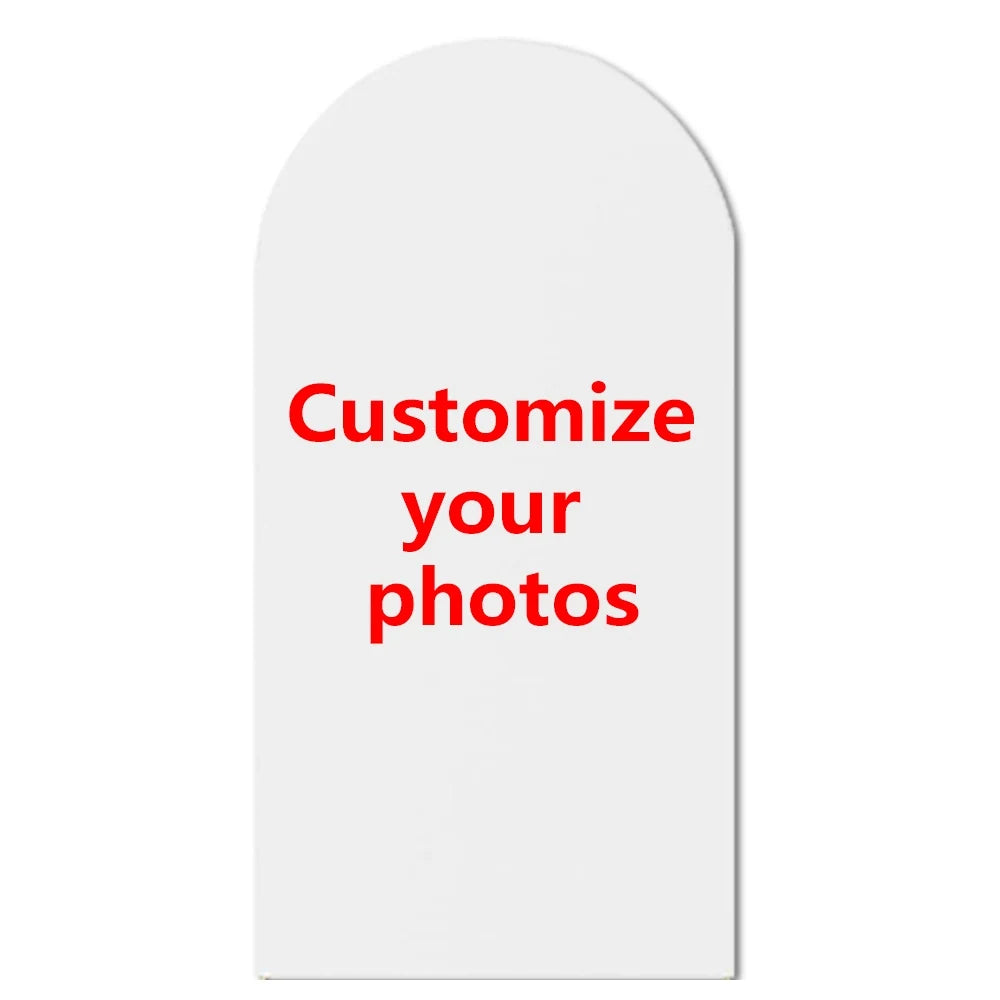 Customizable Arched Background Cloth Cover, Can Upload Your Favorite Pictures, Can Be Used for Birthdays, Weddings, and More