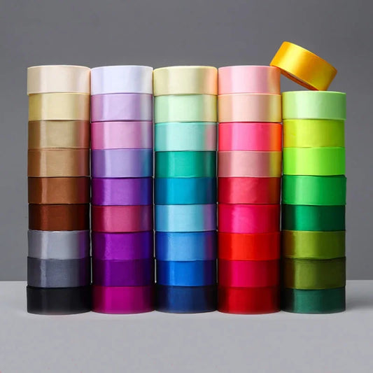 6mm 10mm 15mm 20mm 25mm 40mm 50mm Satin Ribbons White Pink Red Blue Purple Green Black Yellow Orange Ribbons 34 Colors Pick U