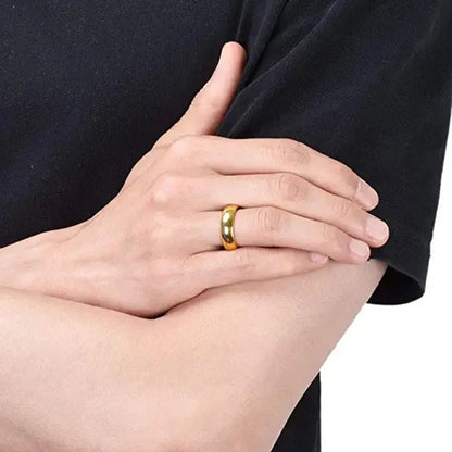 6MM Stainless Steel Laser Engraving Exquisite Couples Wedding Rings, Men And Women Fashion Movie Jewelry Gifts