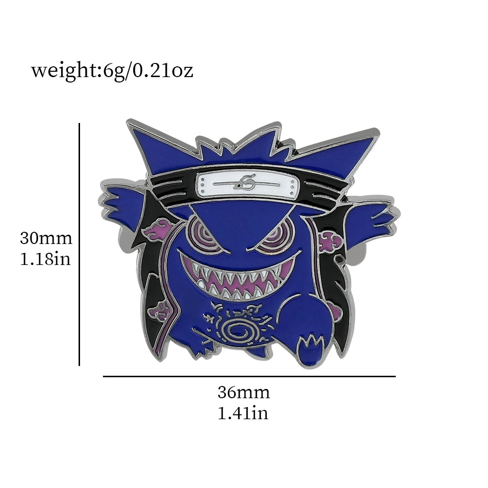 Gengar Cartoon Brooches Anime Enamel Lapel Pins for Backpack Accessories Fans Collection Brooches Jewelry Gift - Gengar 9