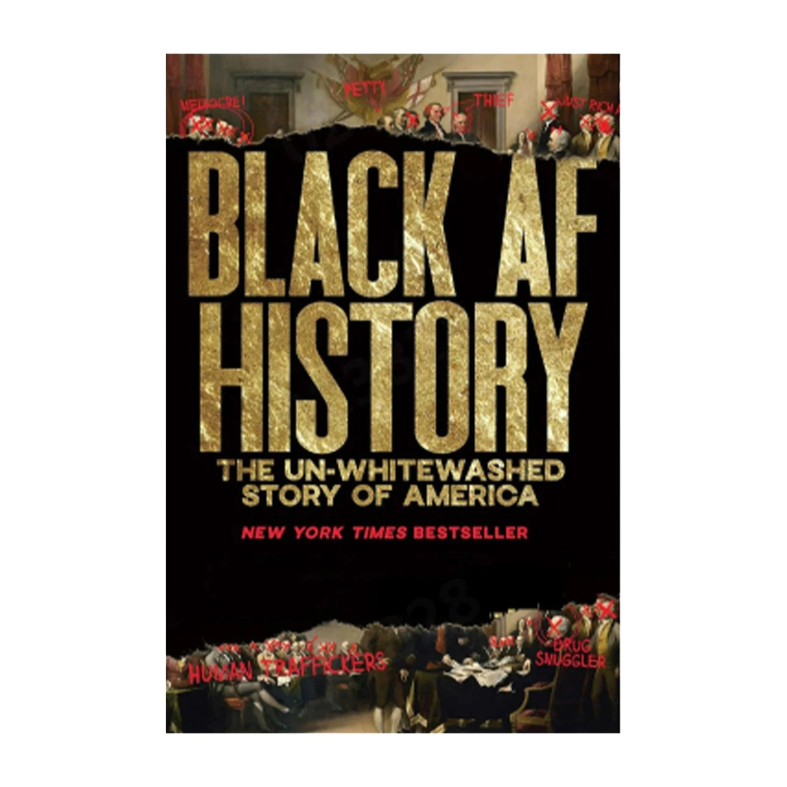 Black AF History Book African American Heritage Educational Reading Material High Contrast Cover Durable Paper - A