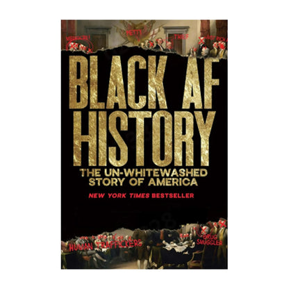 Black AF History Book African American Heritage Educational Reading Material High Contrast Cover Durable Paper - A