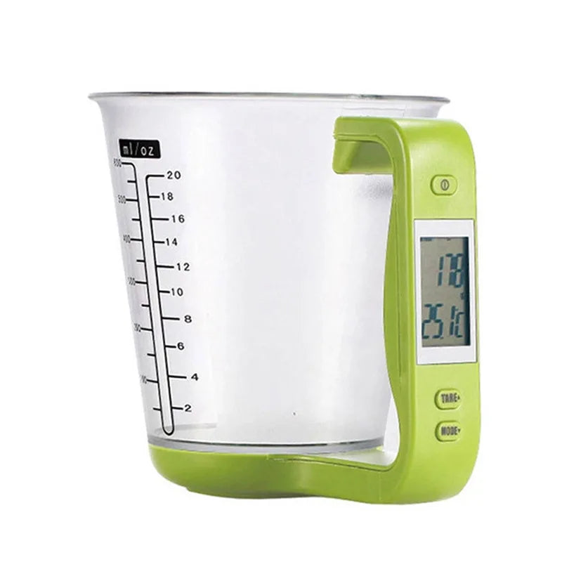 Measuring Tools Baking DIY Milk Powder Brewing Electronic Measuring Cup Household Electronic Scales - green