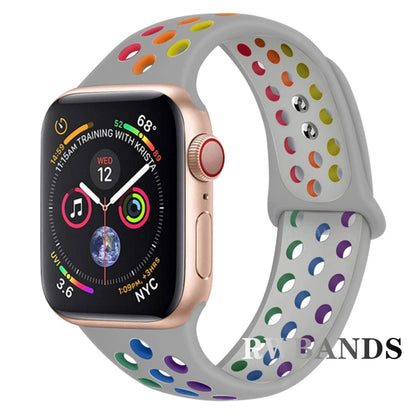 Sport Strap for Apple Watch Band 46mm 44mm 40mm 42-38-41mm 45mm Breathable Bracelet iWatch Series 10 9 8 7 6 SE 5 3 Ultra 2 4