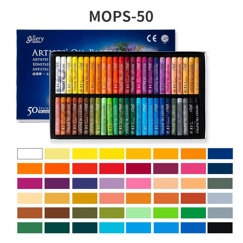 MUNGYO Artist Soft Oil Pastel Set Professional Painting Drawing Graffiti Art Crayons Washable Non Toxic Art Supply 12/25/50Co