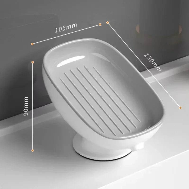 Super Suction Cup Soap Dish with drain water For Bathroom Soap Holder Kithcen Sponge Holder Soap container Bathroom Supplies2