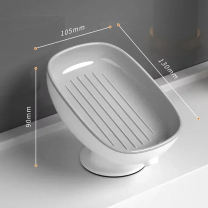 Super Suction Cup Soap Dish with drain water For Bathroom Soap Holder Kithcen Sponge Holder Soap container Bathroom Supplies2