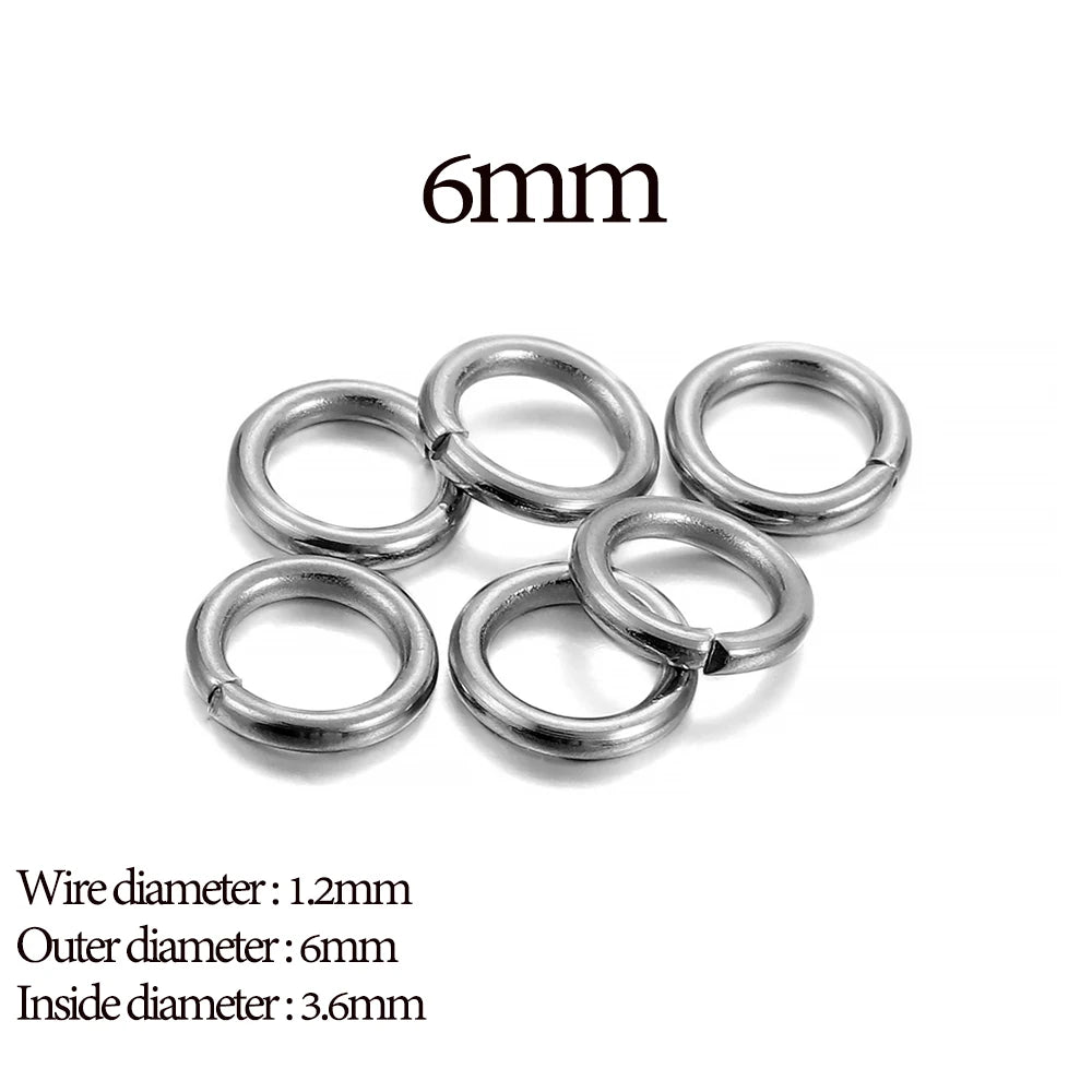 200Pcs Stainless Steel Open Jump Rings for Jewelry Making Supplies DIY Double Loops Split Rings Connectors For Jewelry Findin