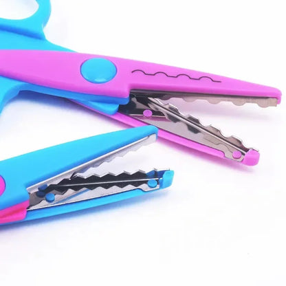 6pcs/Set Scissors Wavy Pattern Paper Cutter DIY Handmade Tools Paper Craft Kawaii Card Photo Scissors Kids Gifts Office Suppl