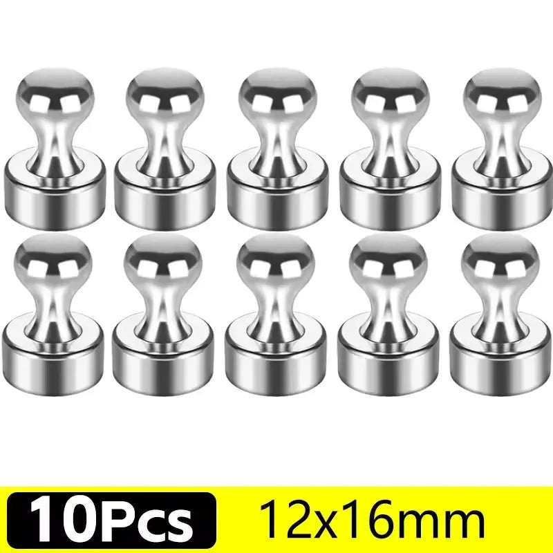 50/1Pcs Metal Strong Magnetic Pushpins Magnets Pin Whiteboard Fridge Thumbtack Power Magnet Sheets Push Pins for Office Schoo