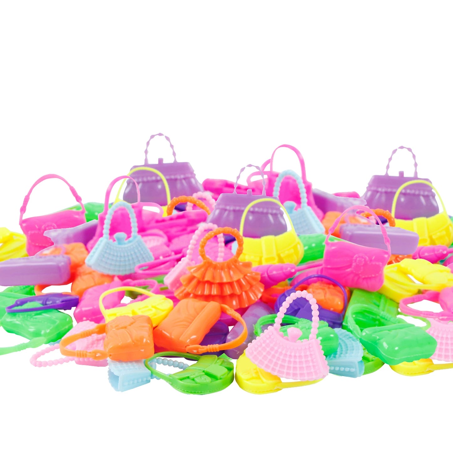 32 Item/Set 11.5 inch Doll Accessories=10 Mix Dress+ 4 Glasses+ 6 Necklaces+2 Handbag+ 10 Shoes Clothes 11.8'' Doll