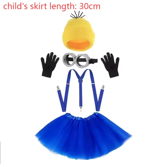 Disfraz disguise Funny Halloween Costume Accessories Adult,Goggles Glasses/Yellow Beanie/Gloves for Men Women Cosplay Party S
