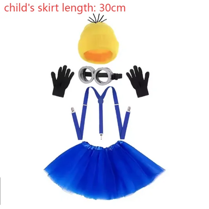 Disfraz disguise Funny Halloween Costume Accessories Adult,Goggles Glasses/Yellow Beanie/Gloves for Men Women Cosplay Party S