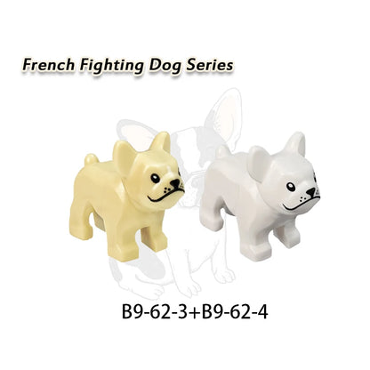 MOC City Animal Series Zoo Scene Panda Tiger Dog Cat Sheep Goat Accessories Building Blocks Bricks Street View Bricks Toys Gi