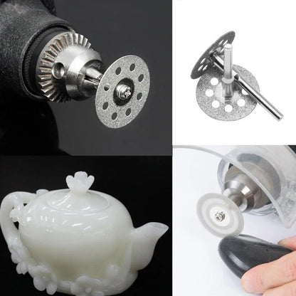 22mm Diamond Cutting Disc 3mm Grinding Wheel Mandrel for Metal Cutting Rotary