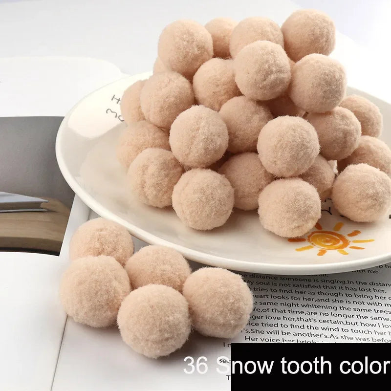Assorted Pompom 8/10/15/20/25/30mm Fluffy Soft Pom Poms Balls Mixed Pompoms for DIY Crafts Wedding Decor Kid Toy Sewing Suppl