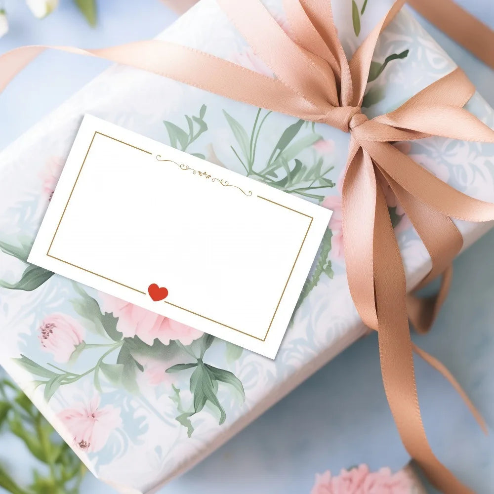 Heart-shaped Simple Blank Small Cards for Weddings, Valentine's Day, Birthdays, Anniversaries, Festivals, Gift Labels, Messag