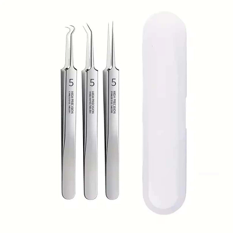 8 PCS Stainless Steel Acne Clip, Cell Clip, Blackhead Clip, Acne Needle, Beauty Salon Acne Needle, Acne Needle Tool - WHITE