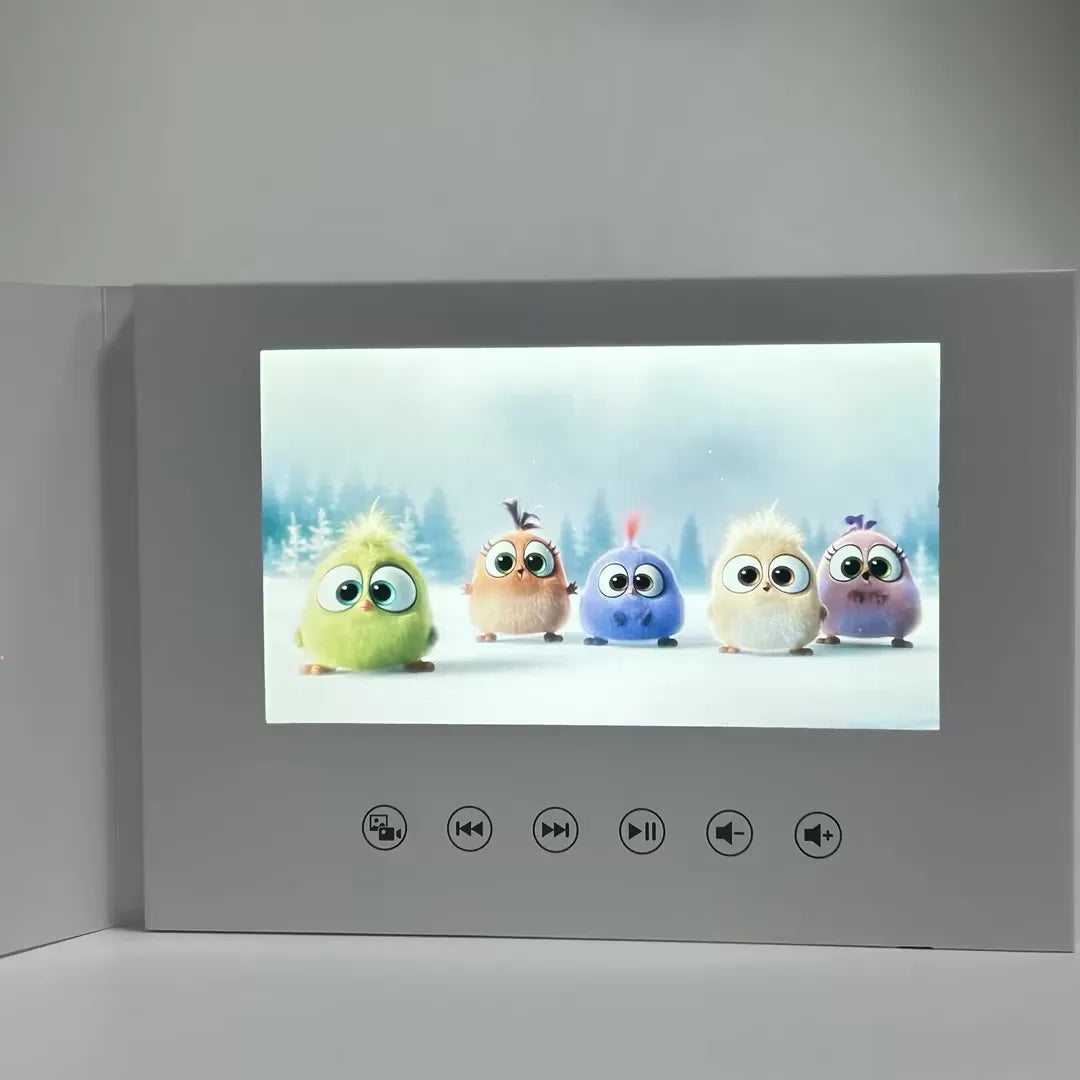 7 inchs Birthday Video Book Card 4GB Lcd Invitation Gift Music Greeting Card Upload Videos Photos Wedding Invite Digital fram