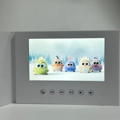 7 inchs Birthday Video Book Card 4GB Lcd Invitation Gift Music Greeting Card Upload Videos Photos Wedding Invite Digital fram