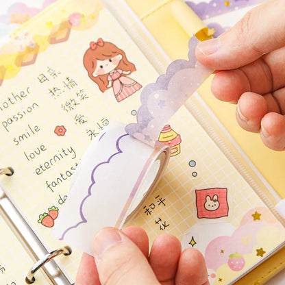 8 Rolls Washi Tape Set Kawaii Cloud Stickers Stationery Masking Tape for DIY Arts Crafts Gift Wrapping Journaling Scrapbookin