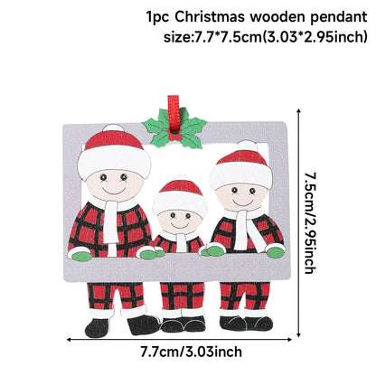 Christmas Pendant DIY Personal Family Christmas Decorations For Home 2024 Navidad Christmas Tree Hanging Ornament New Year 20