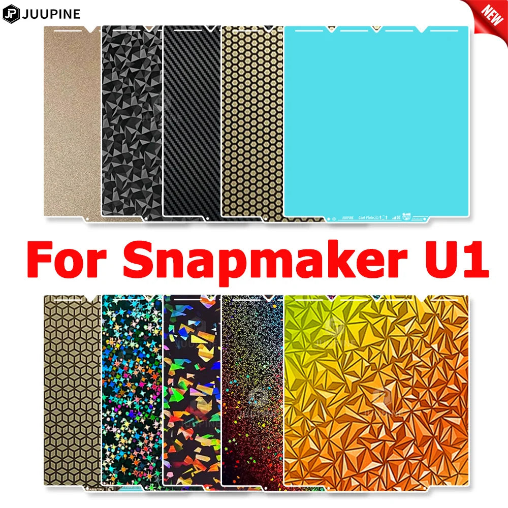 Snapmaker U1 Low Temp 3D Printer Cool Plate Double-Sided Printing Sheet for PLA/PETG Strong Adhesion 3D Printer Build Surface