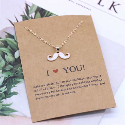 Trending Cute Classic Beard Pendant Necklace For Women Choker Chunky Necklaces Couple Friendship Party Jewelry Accessories Ne